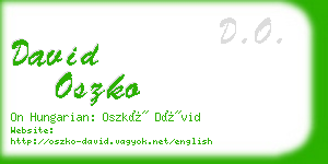 david oszko business card